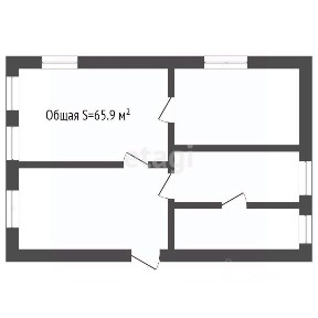 Продается 1-этажный дом, 65,9 м²
