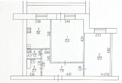 Продается 2-комн. квартира, 47,4 м²