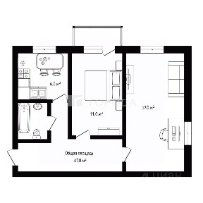 Продается 2-комн. квартира, 47 м²