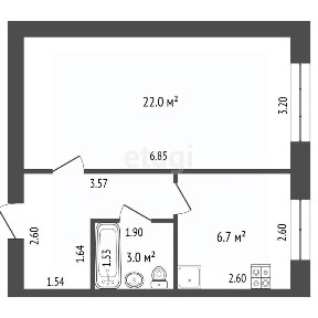 Продается 1-комн. квартира, 35,1 м²