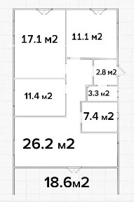 Продается 1-этажный коттедж, 114 м²