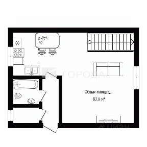 Продается 2-этажный дом, 82,6 м²