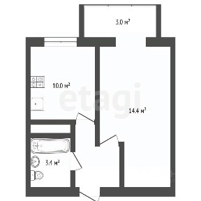 Продается 1-комн. квартира, 30,2 м²
