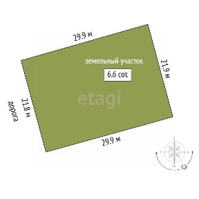 Продается участок, 6,58 сот.