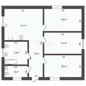 Продается 1-этажный дом, 98 м²