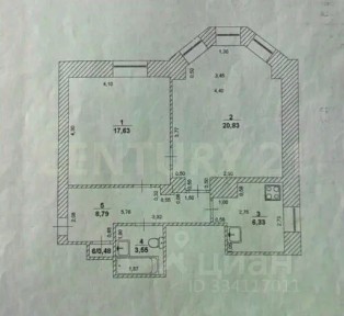Продается 2-комн. квартира, 57,61 м²