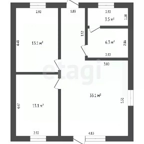 Продается 1-этажный дом, 70 м²