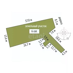 Продается участок, 6 сот.