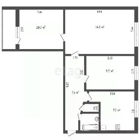 Продается 3-комн. квартира, 53,9 м²