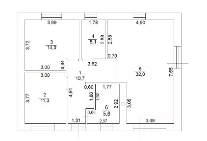 Продается 1-этажный дом, 84 м²