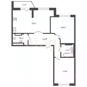 Продается 2-комн. квартира, 77,5 м²