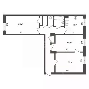 Продается 3-комн. квартира, 77,3 м²