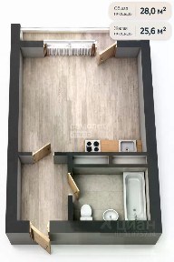 Продается студия, 28 м²