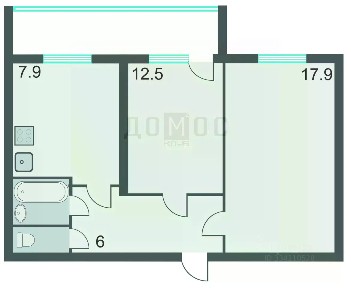 Продается 2-комн. квартира, 48,5 м²