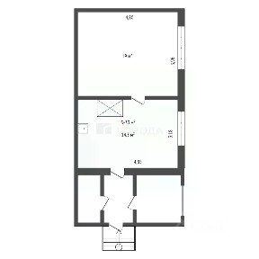 Продается 1/2 часть дома, 33 м²
