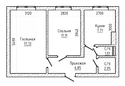 Продается 2-комн. квартира, 46,2 м²