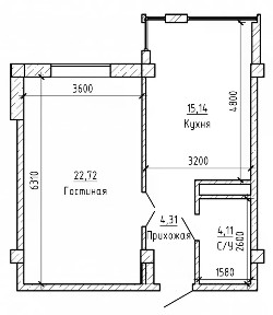 Продается 1-комн. квартира, 48 м²