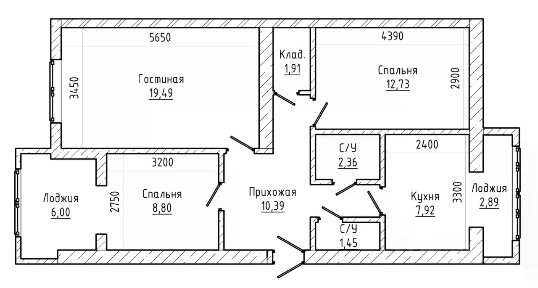Продается 3-комн. квартира, 68,1 м²