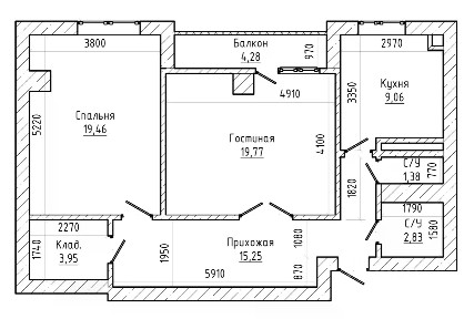 Продается 2-комн. квартира, 70,5 м²