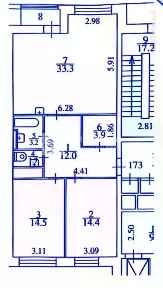Продается 3-комн. квартира, 83 м²