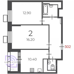 Продается 2-комн. квартира, 54,4 м²