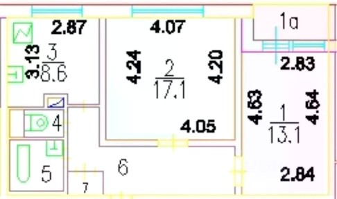 Продается 2-комн. квартира, 52,2 м²