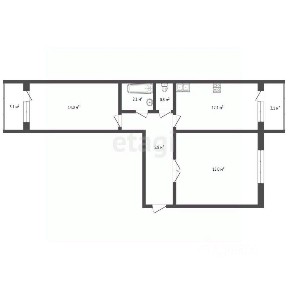 Продается 2-комн. квартира, 53 м²