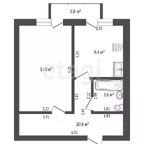 Продается 1-комн. квартира, 41 м²