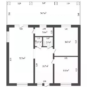 Продается 1-этажный дом, 121,4 м²