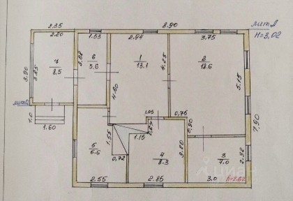 Продается 1-этажный дом, 59,2 м²