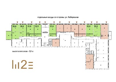 Сдается помещение свободного назначения, 51,6 - 92,1 м²