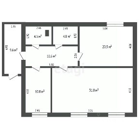 Продается 1-этажный дом, 82,1 м²