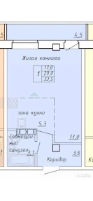 Продается студия, 27,5 м²