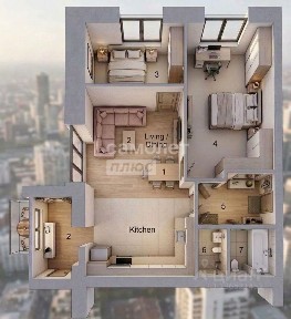 Продаются 3-комн. апартаменты, 63,3 м²