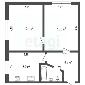 Продается 2-комн. квартира, 41,3 м²