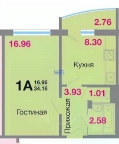 Продается 1-комн. квартира, 35 м²