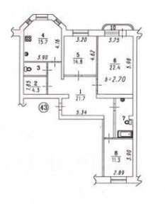 Продается 3-комн. квартира, 100 м²