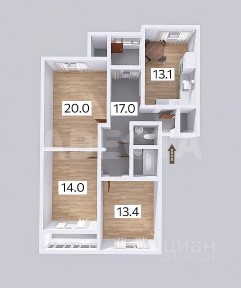 Продается 3-комн. квартира, 86,4 м²