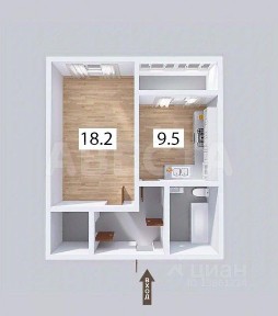 Продается 1-комн. квартира, 37,8 м²