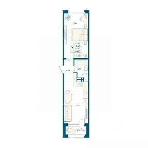 Продается 1-комн. квартира, 42,8 м²