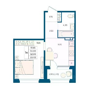 Продается 1-комн. квартира, 32 м²
