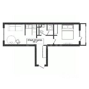 Продается 1-комн. квартира, 49 м²