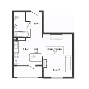 Продается 1-комн. квартира, 31,4 м²