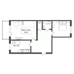 Продается 2-комн. квартира, 43,8 м²