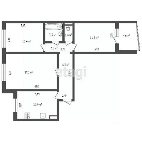 Продается 3-комн. квартира, 62 м²