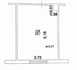 Продается студия, 19,1 м²