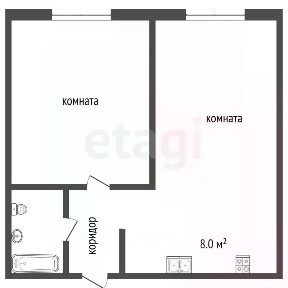 Продается 2-комн. квартира, 23,9 м²