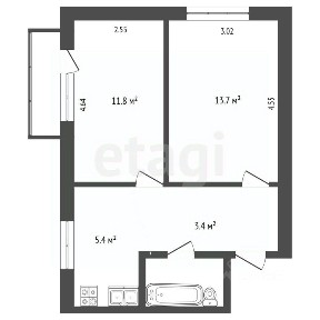 Продается 2-комн. квартира, 37,4 м²