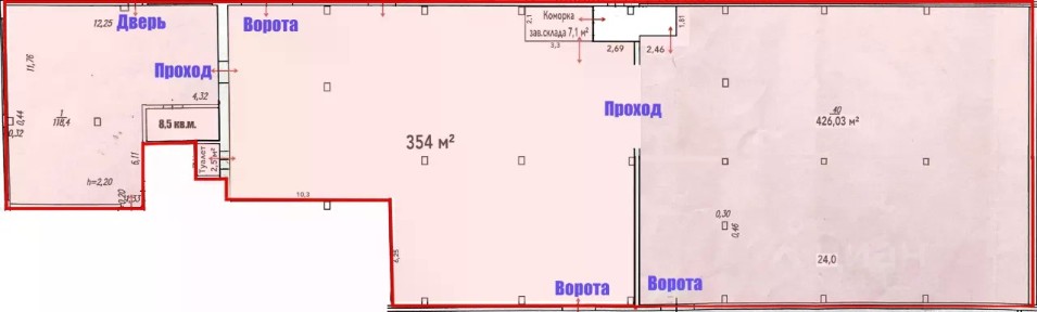 Сдается склад, 916,5 м²