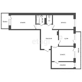 Продается 3-комн. квартира, 86 м²